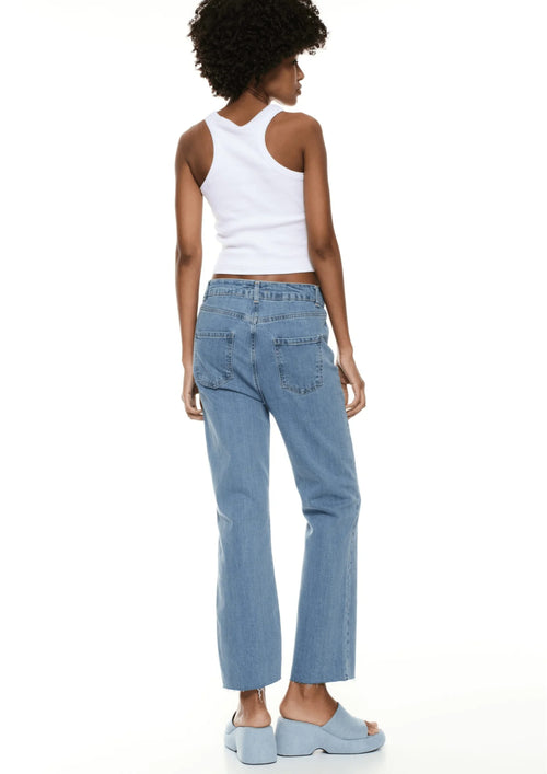 BLAUE GERADE DENIM-HOSE