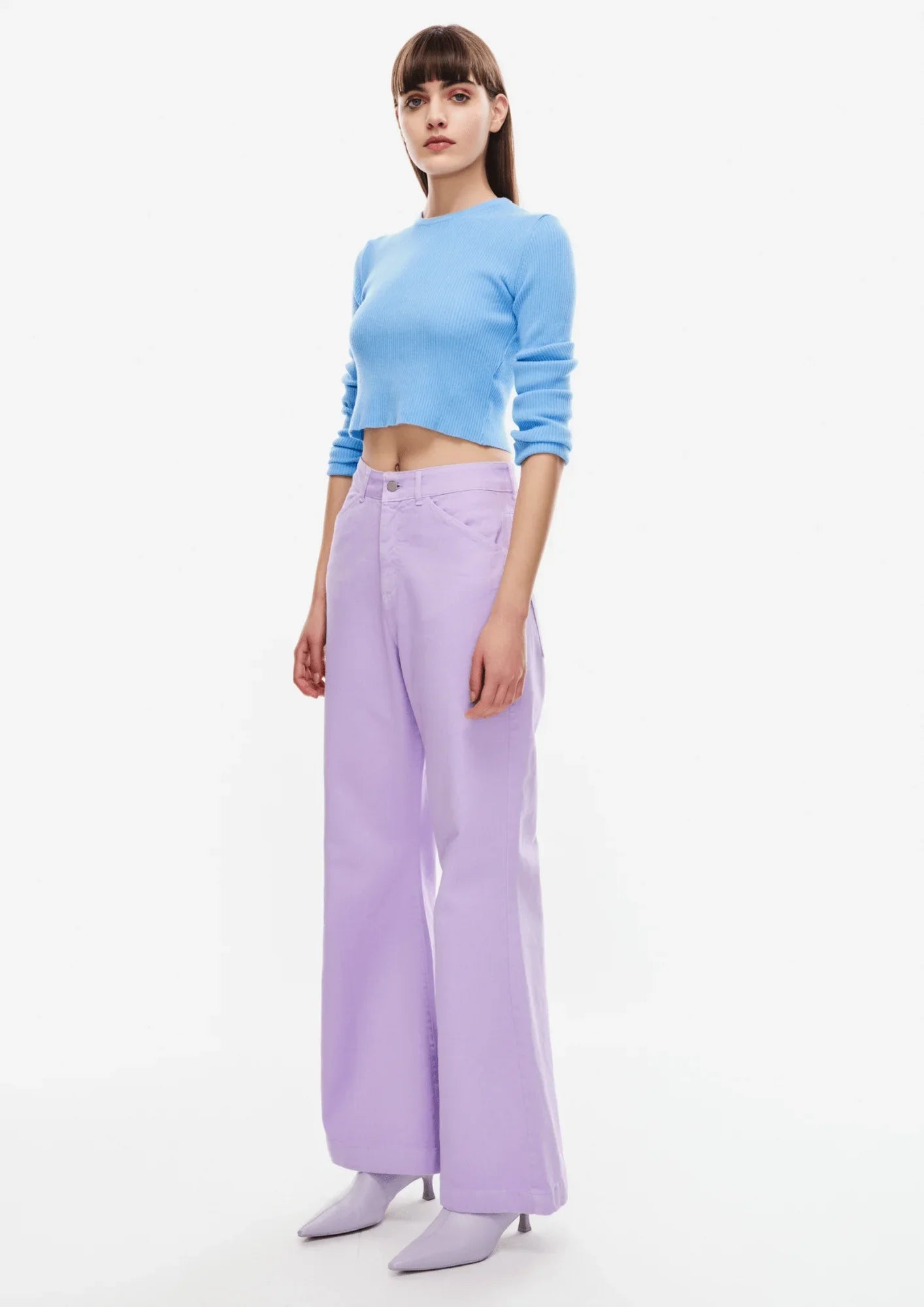 LILAC FLARED JEANS