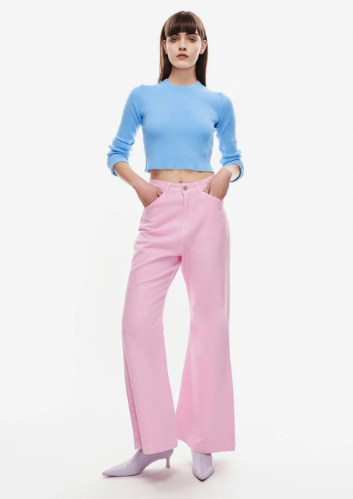 Pink Flared Jeans