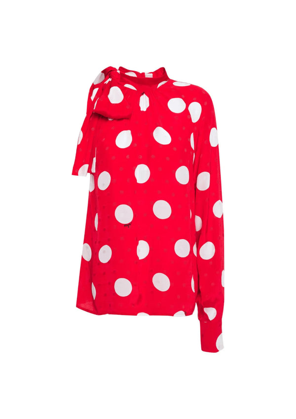 Chemisier à une épaule rouge