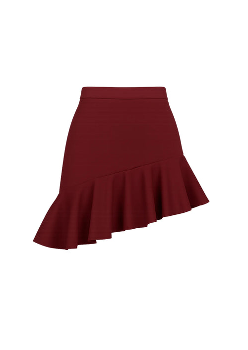 BURGUNDY CADY SKIRT