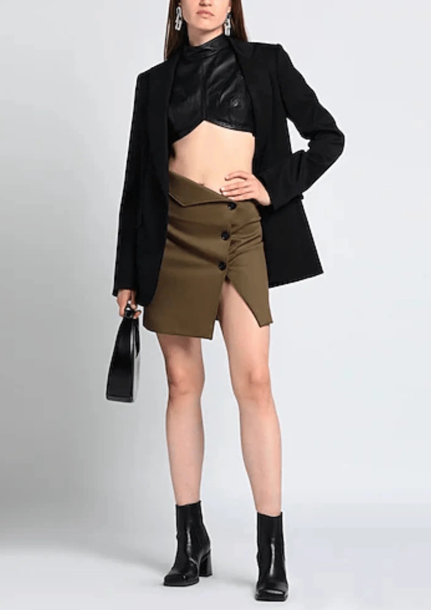 ミニスカート Dsquared2 Green Cotton Military Miniskirt GREEN MILITARY MINI SKIRT – codressing