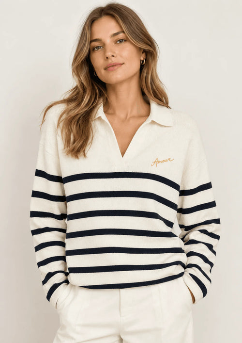 MONDOVIE AMOUR STRIPED SWEATER