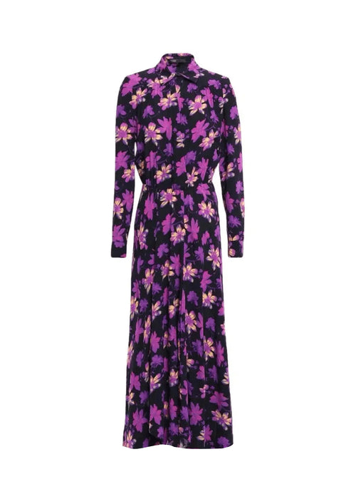 PURPLE FLORAL LONG DRESS
