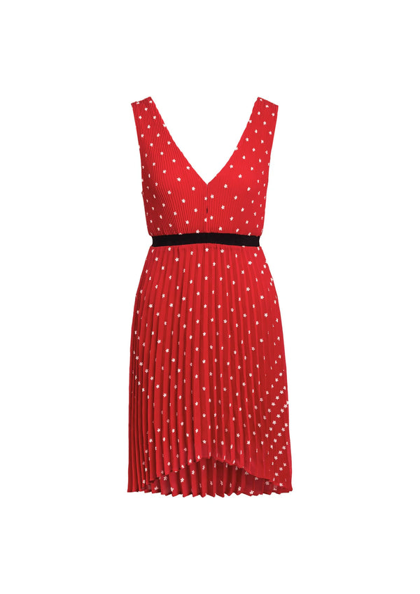 RED RELINA FLORAL DRESS
