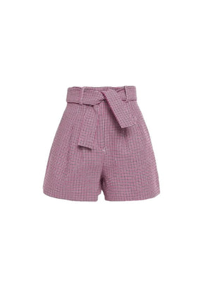 PINK CHECKERED SHORTS