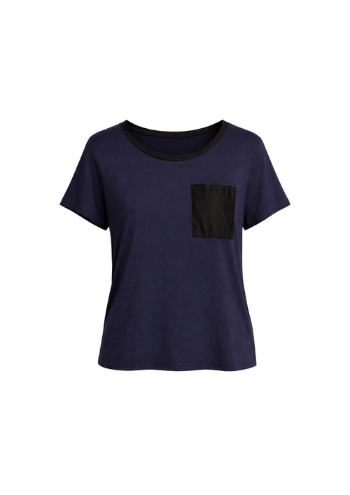 NAVY BLUE POCKET TEE