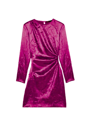 FUCHSIA VELVET DRESS