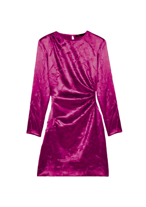 FUCHSIA VELVET DRESS