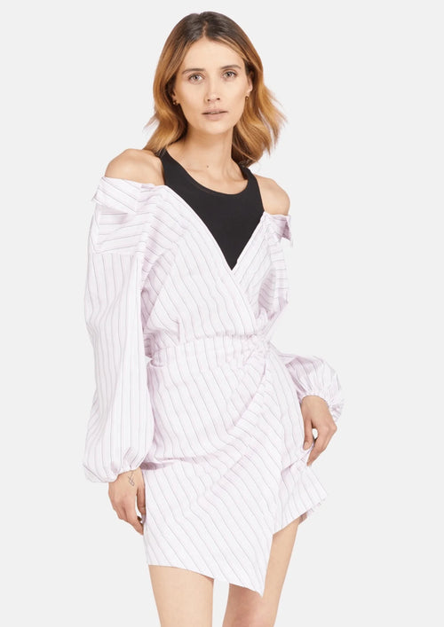Robe à rayures en trrompe