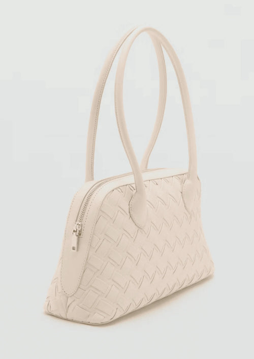 IVORY BRAIDED BOWLING BAG