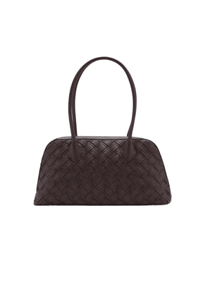 BROWN BRAIDED BOWLING BAG