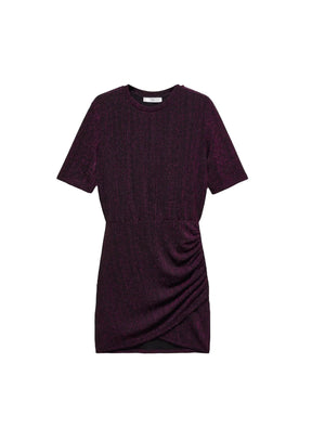 PURPLE LUREX KNIT DRESS