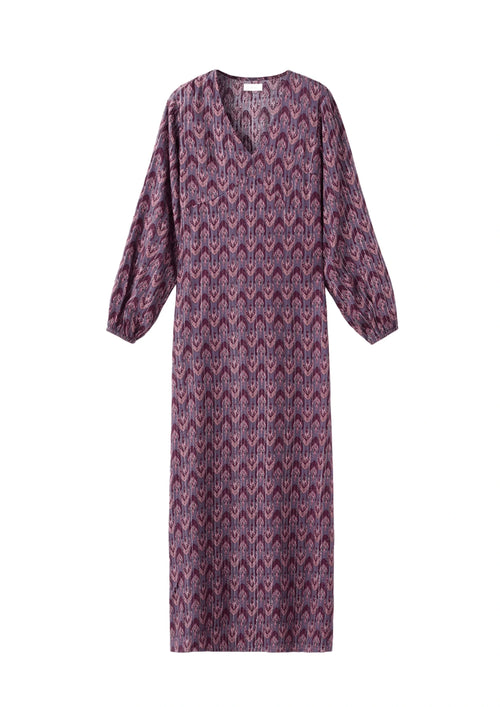 LILA KLEID MIT LUREX-PRINT