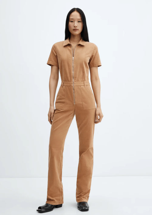 BROWN CORDUROY JUMPSUIT