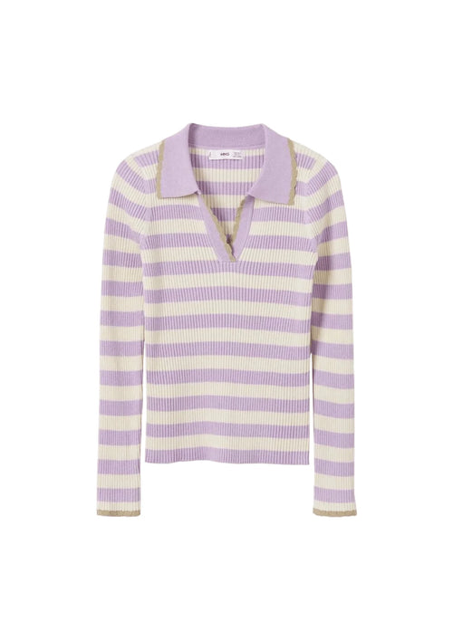 PURPLE STRIPED CROCH POLO