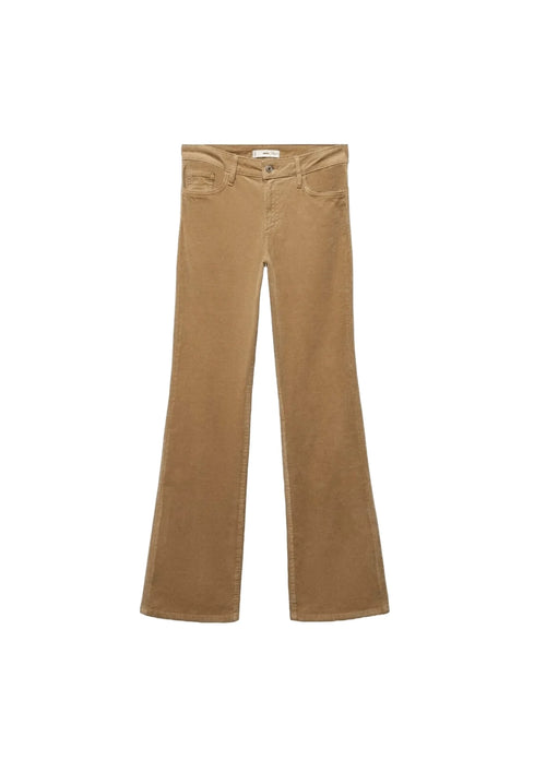 PANTALON EN VELOURS CÔTELÉ MARRON