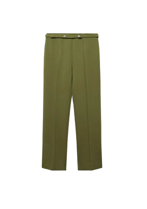 GREEN STRAIGHT TROUSERS