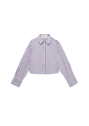 GESTREIFTES CROP-TOP-HEMD