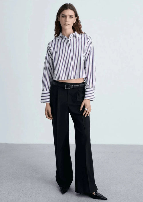 CROPPED STRIPED SHIRT