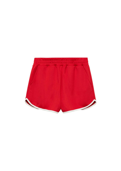 SHORT DROIT ROUGE