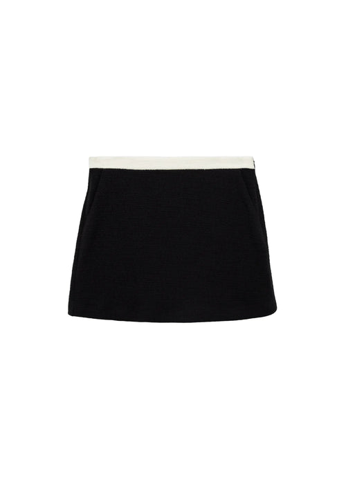 BLACK TWEED MINI SKIRT