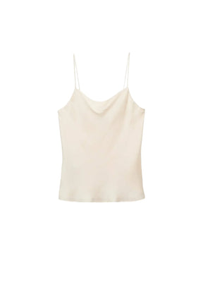 BEIGE SATIN TOP