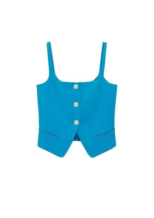 BLUE BACKLESS VEST