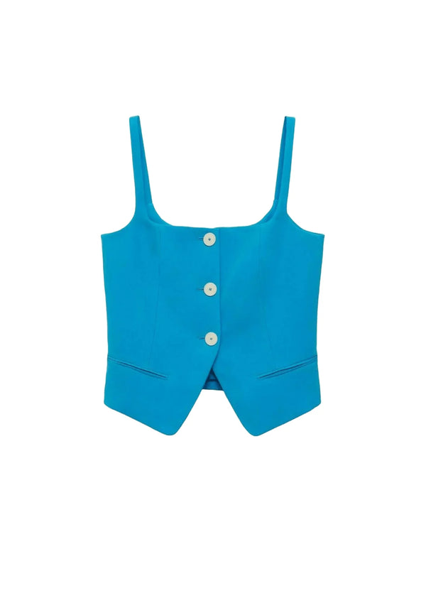 BLUE BACKLESS VEST