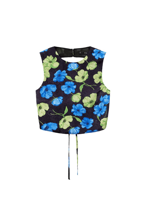FLORAL OPEN BACK CROP TOP
