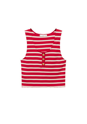 RED STRIPED TANK TOP