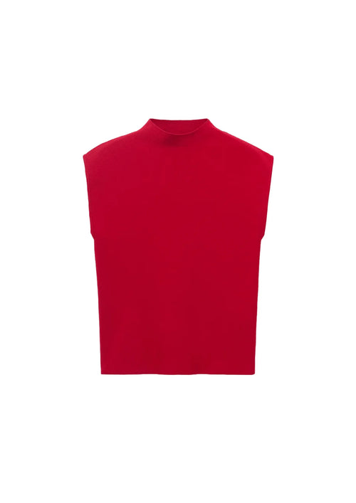 RED KNITTED TOP