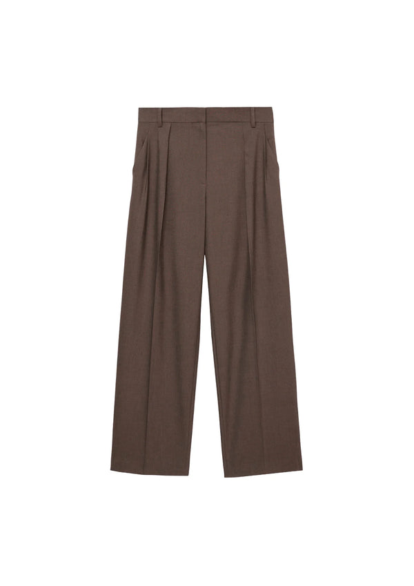 BROWN STRAIGHT TROUSERS