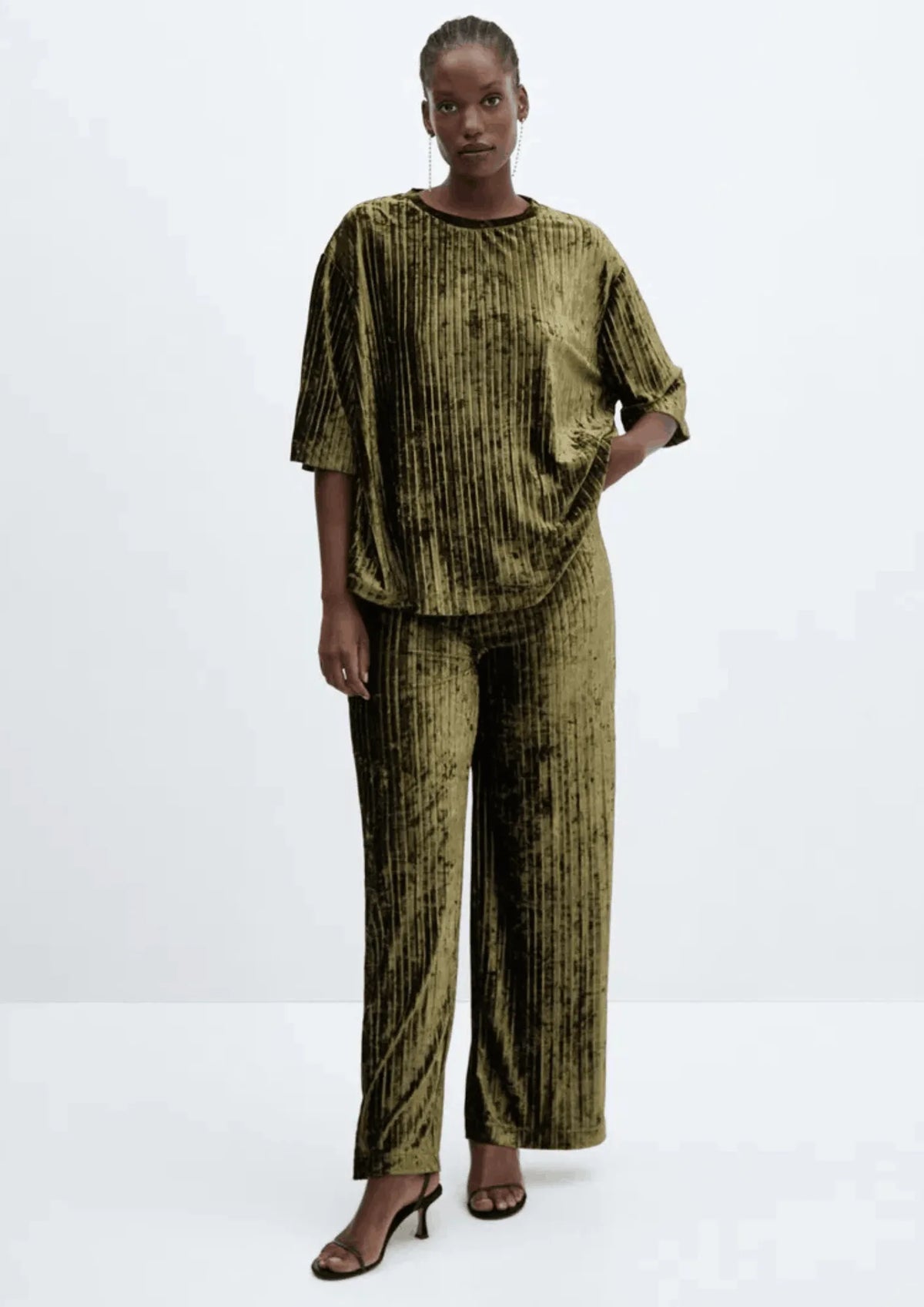 GREEN XGOGO VELVET TROUSERS