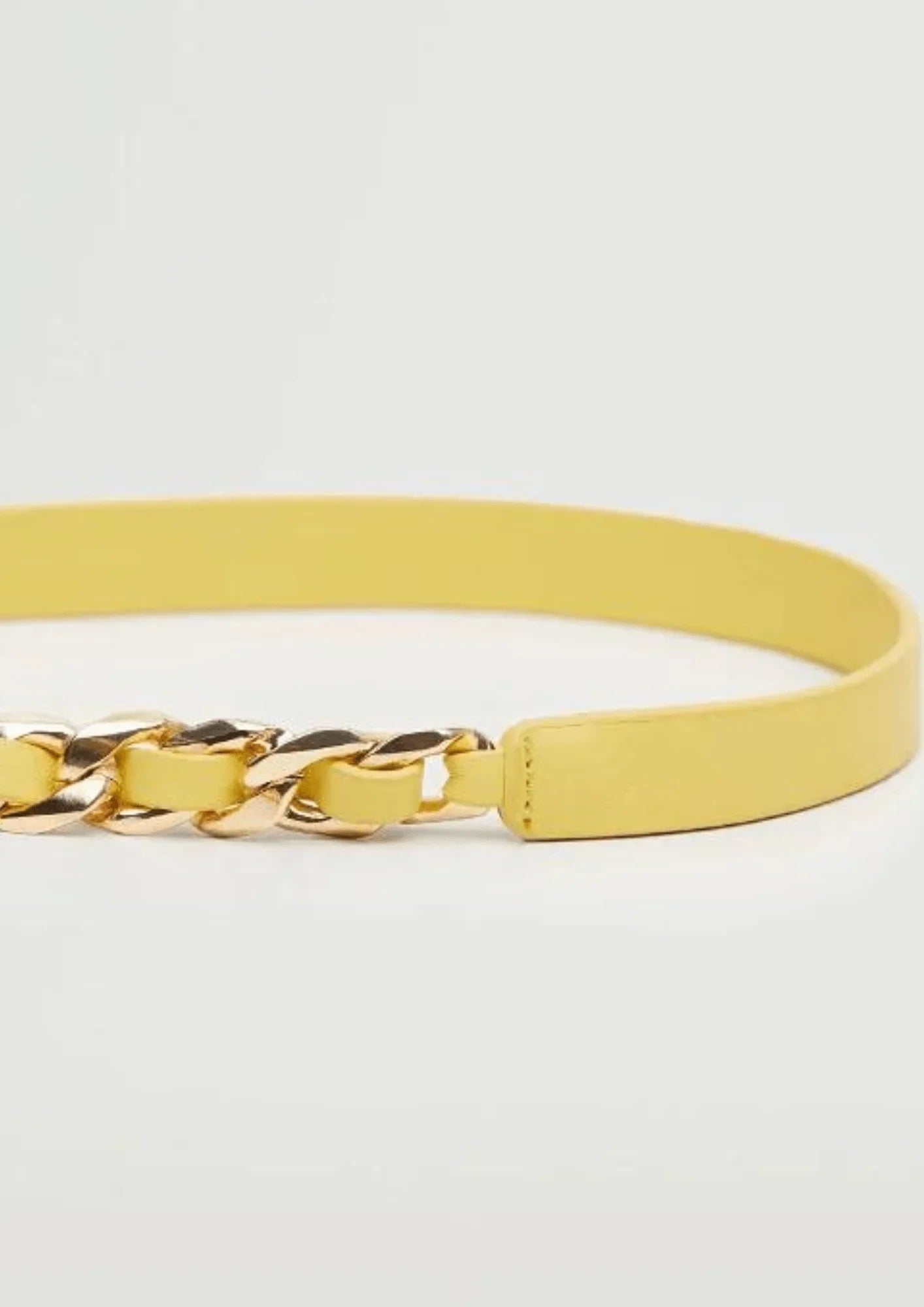 Ceinture jaune avec chaîne