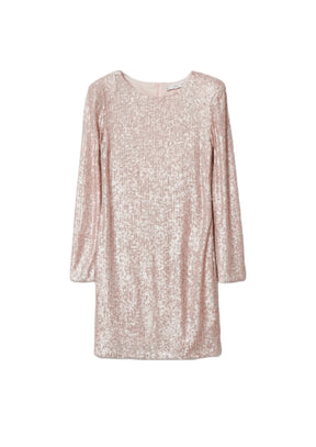 Weiches Pink -Paillettenkleid