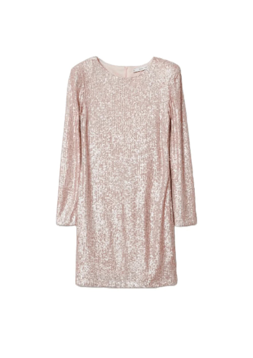 SOFT PINK SEQUIN DRESS