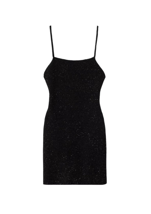 Robe en tricot Lurex noir