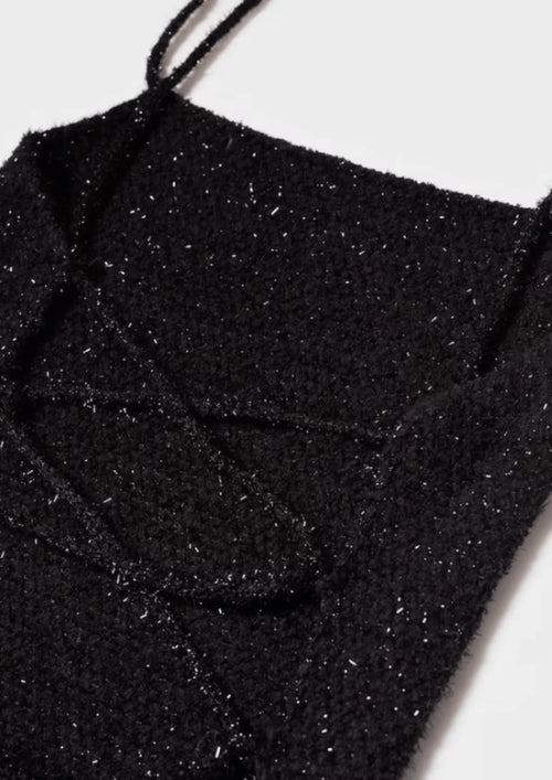 BLACK LUREX KNIT DRESS