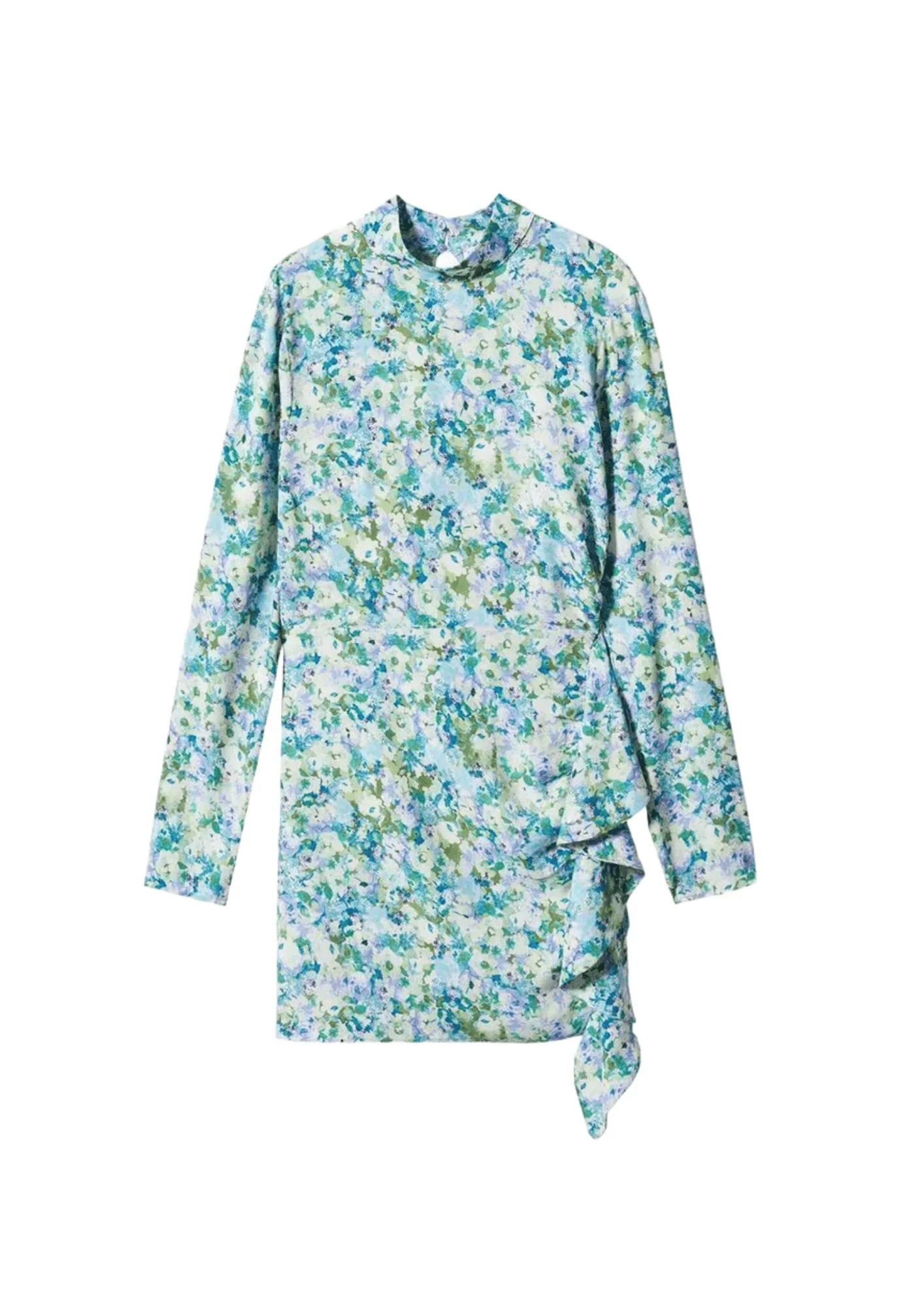 FLOUNCED FLORAL DRESS