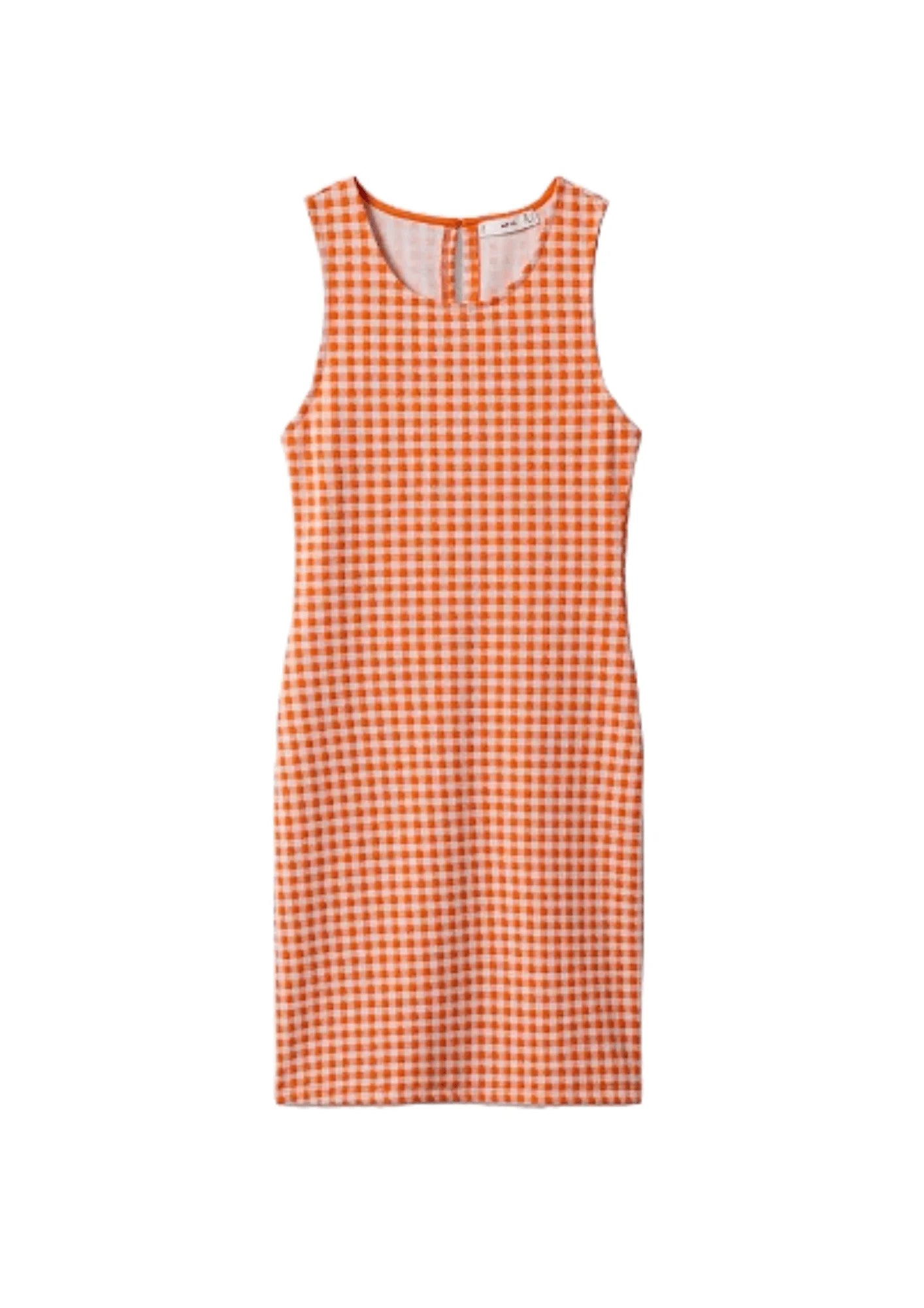 Orange Vichy Check -Kleid