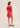 RED PUFFED SLEEVES DRESS