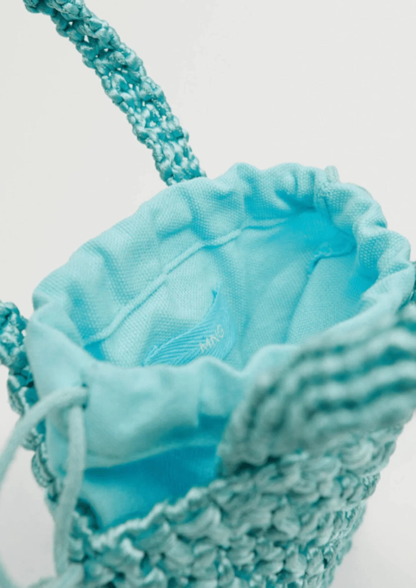 Mini de sac à main au crochet turquoise
