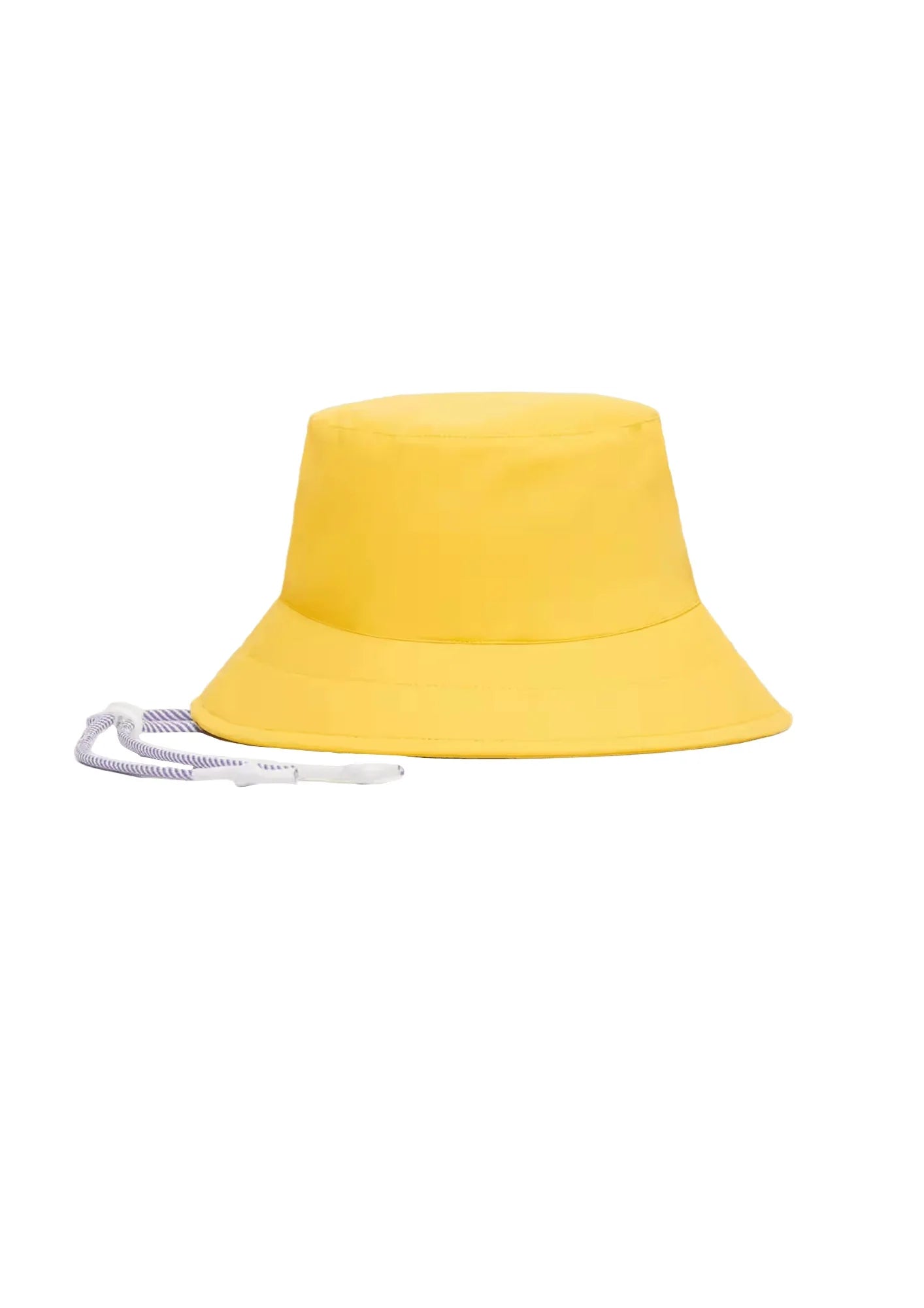 Chapeau de seau jaune avec sangles