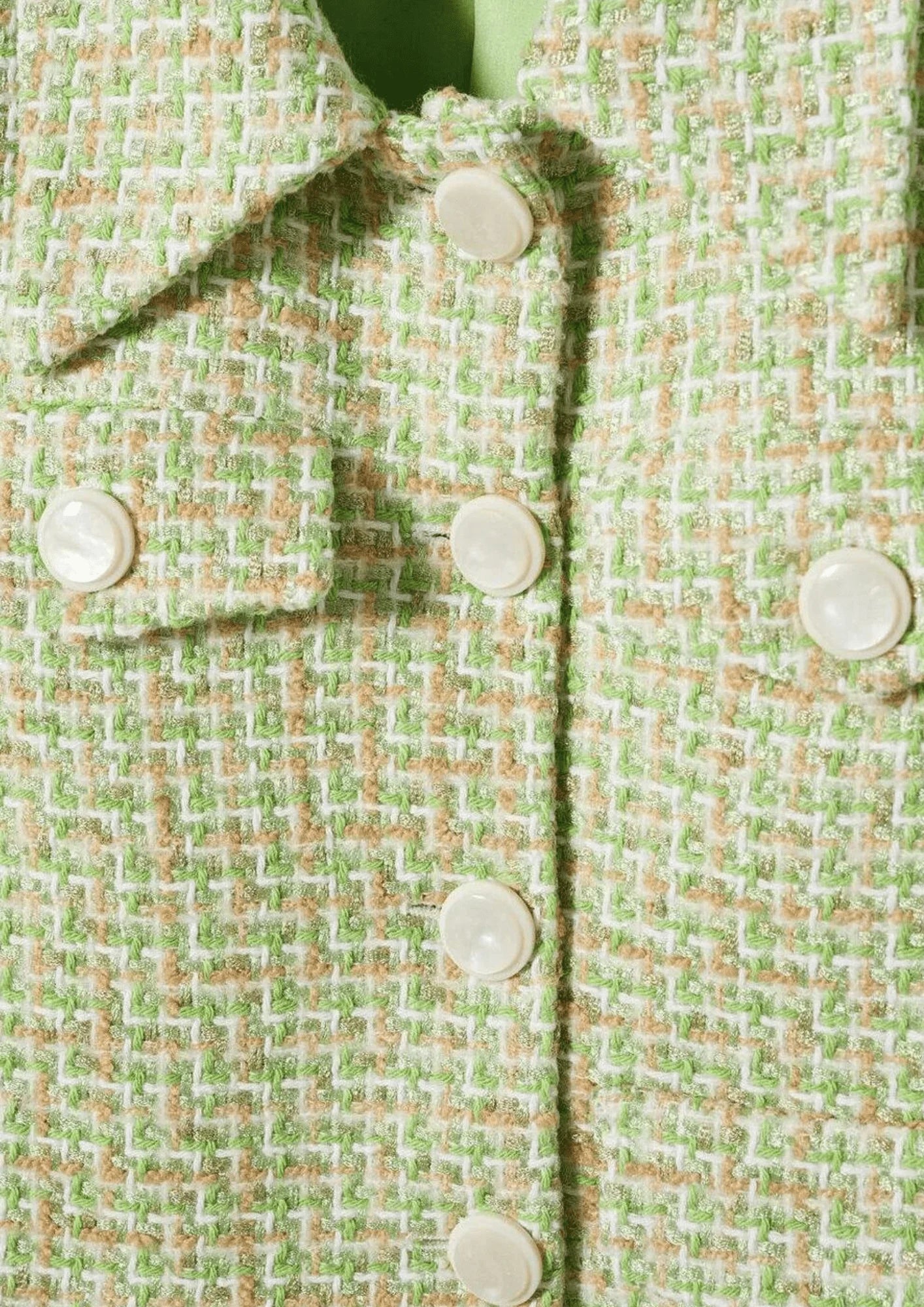 TWEED JACKET WITH PEARL BUTTONS