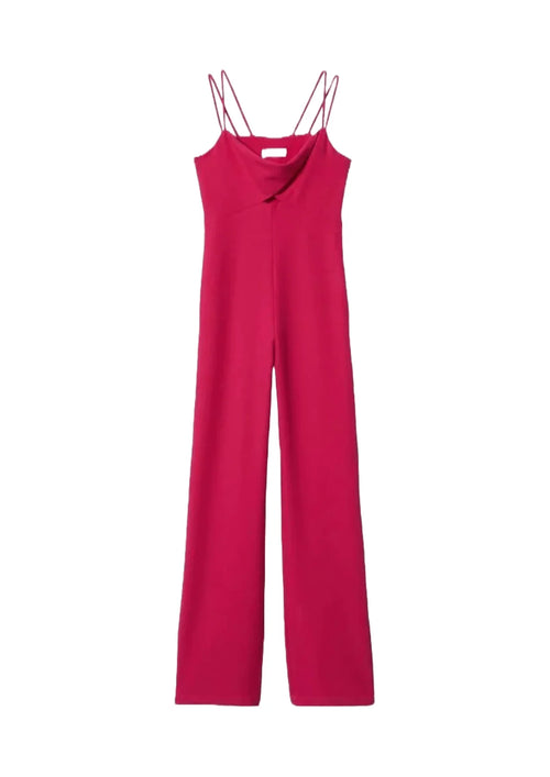 FUCHSIA CUT-OUT DETAIL JUMPSUIT