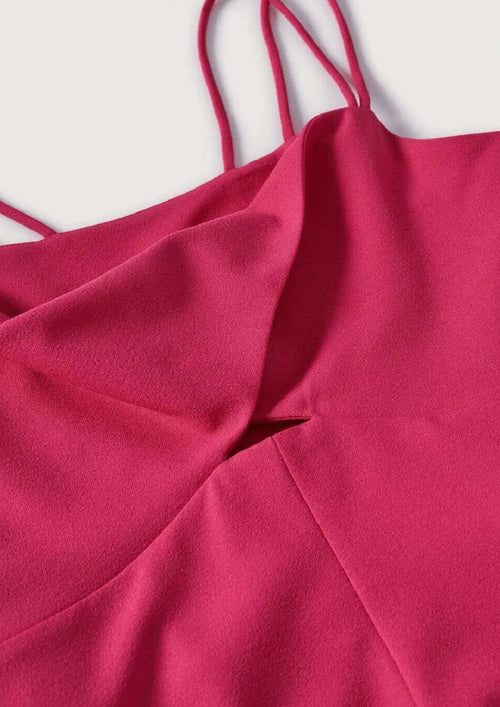 FUCHSIA CUT-OUT DETAIL JUMPSUIT