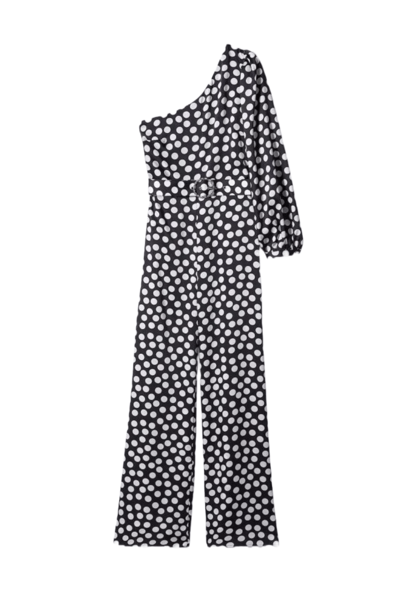 BLACK POLKA-DOT JUMPSUIT