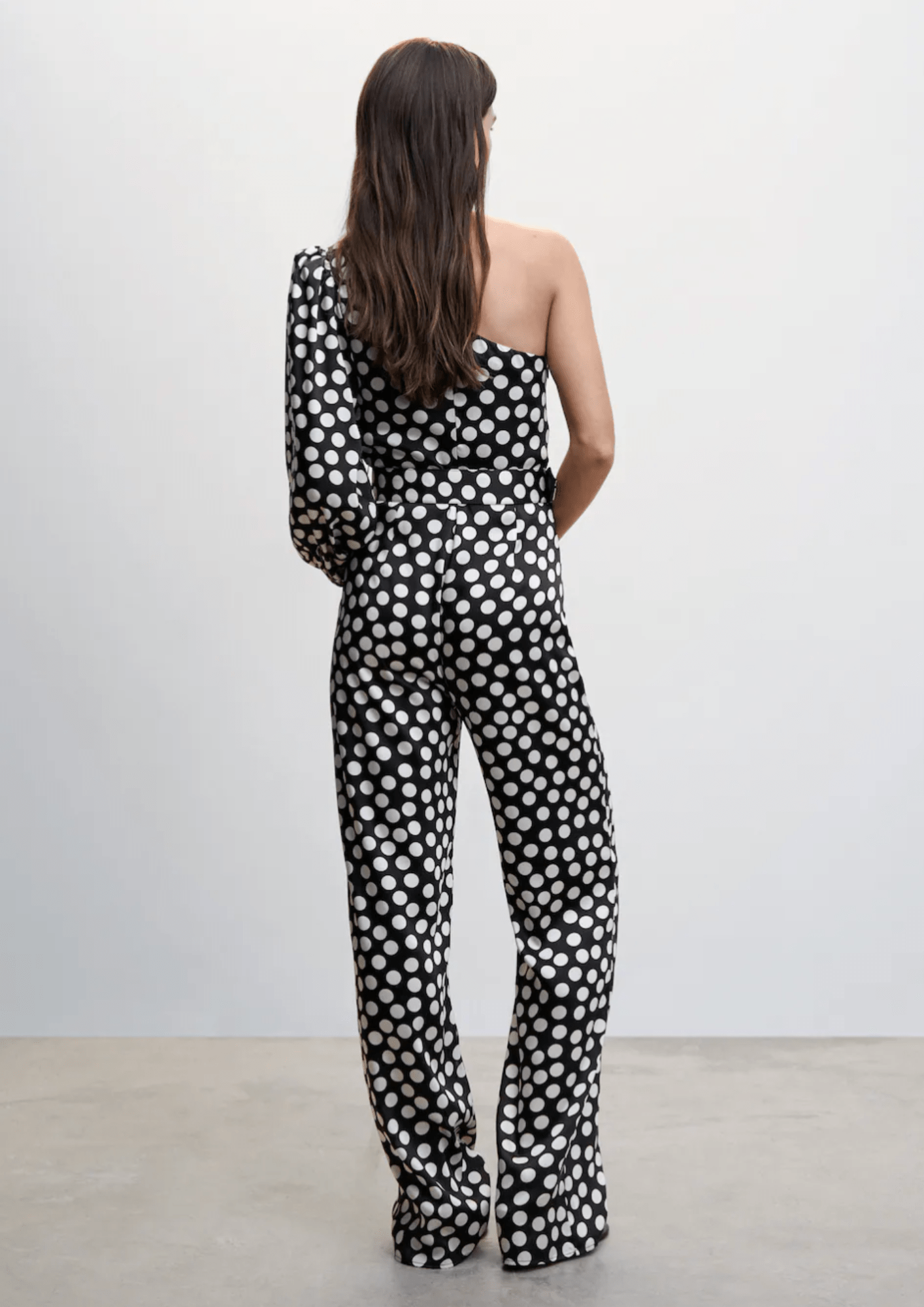 BLACK POLKA-DOT JUMPSUIT