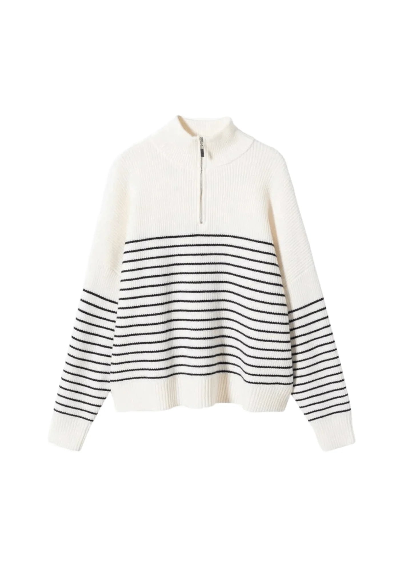 STRIPED ZIP-UP JUMPER